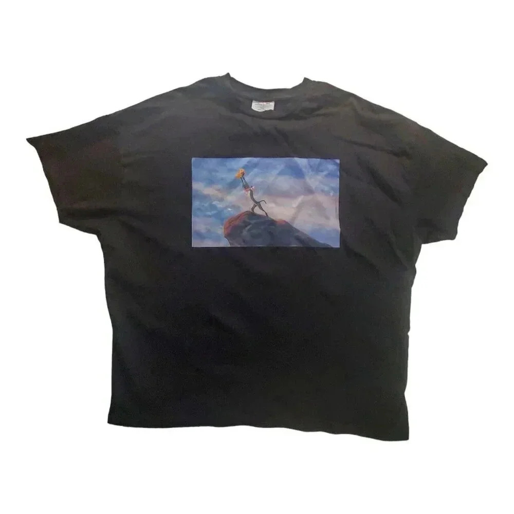 Disney Black Long Sleeve Tee with Multicolor Lion King Graphic